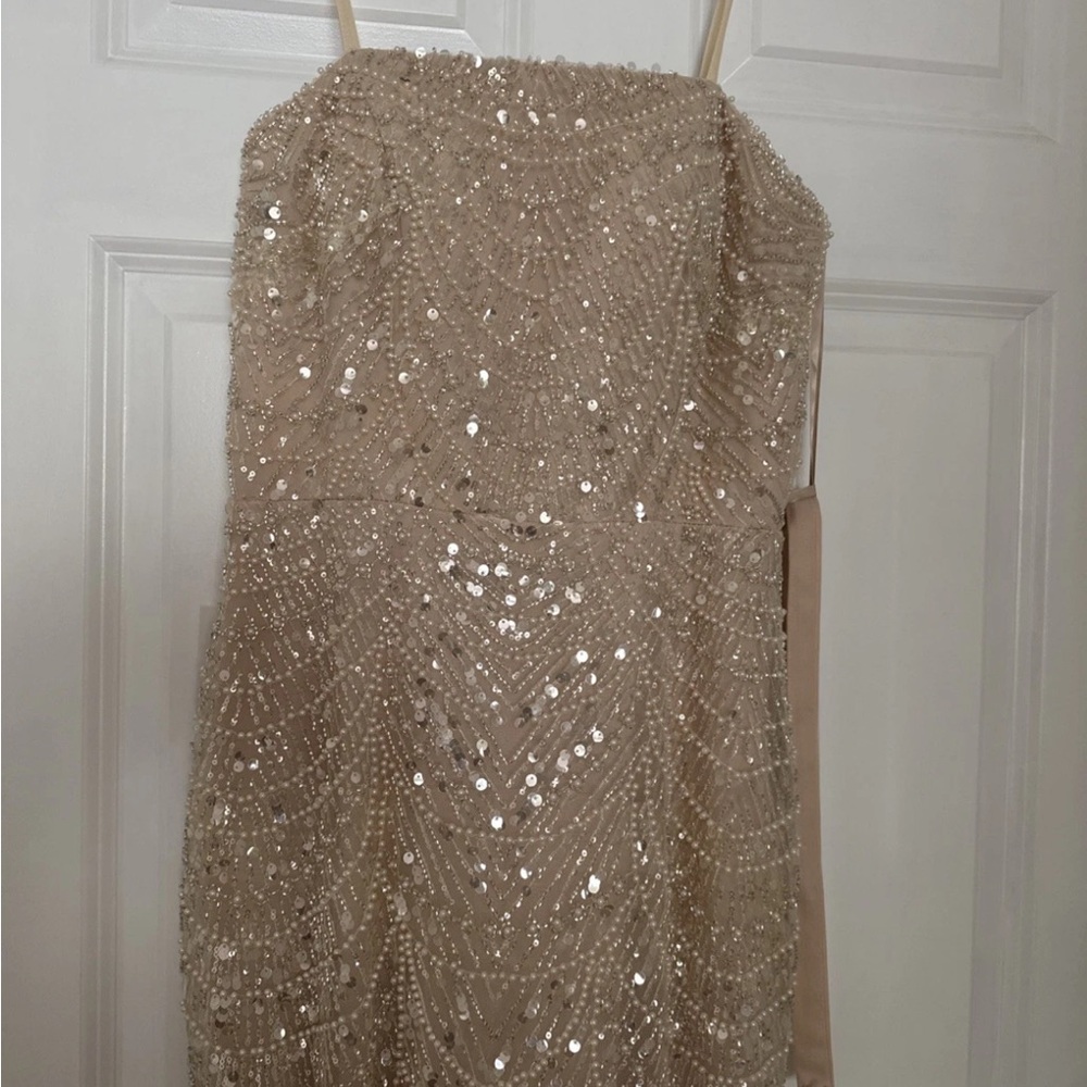 Women’s Beaded Gown Indian Dress With Detachable Cape New Size 6 - Picture 12 of 14